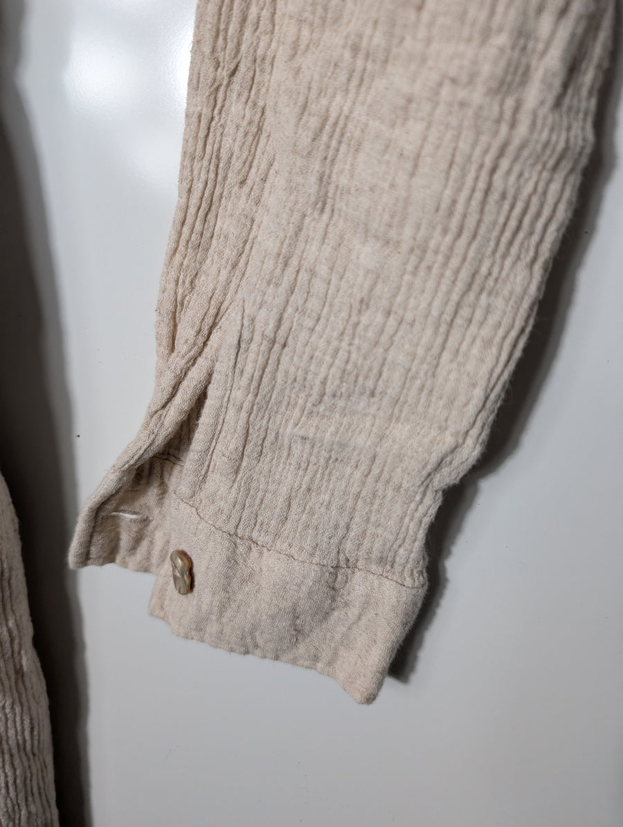 Maurie + Eve Long Sleeve Button-Up Jumpsuit Fawn AU 12 - Image 4