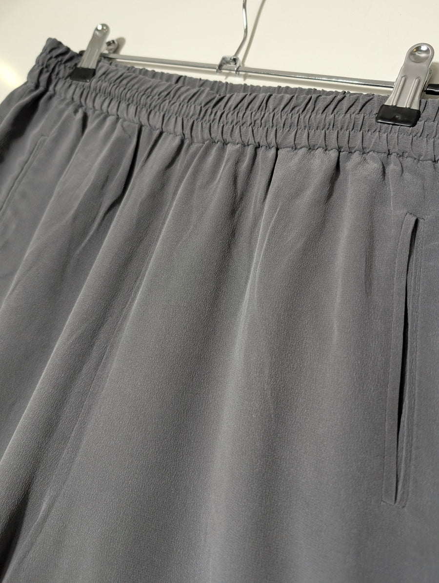 Jac+Jack Silk Trousers Grey Elastic Waist - Image 2