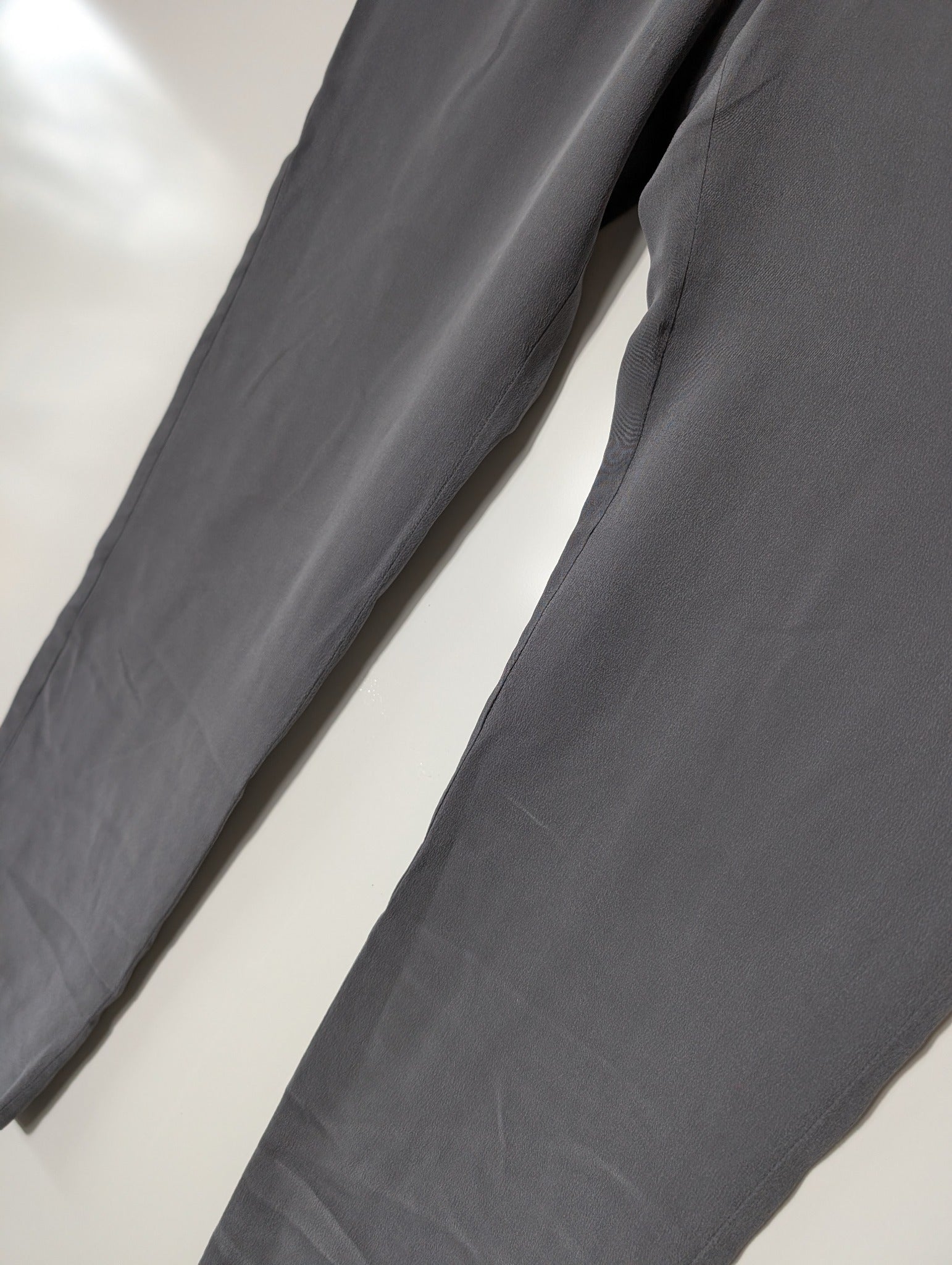 Jac+Jack Silk Trousers Grey Elastic Waist - Image 3