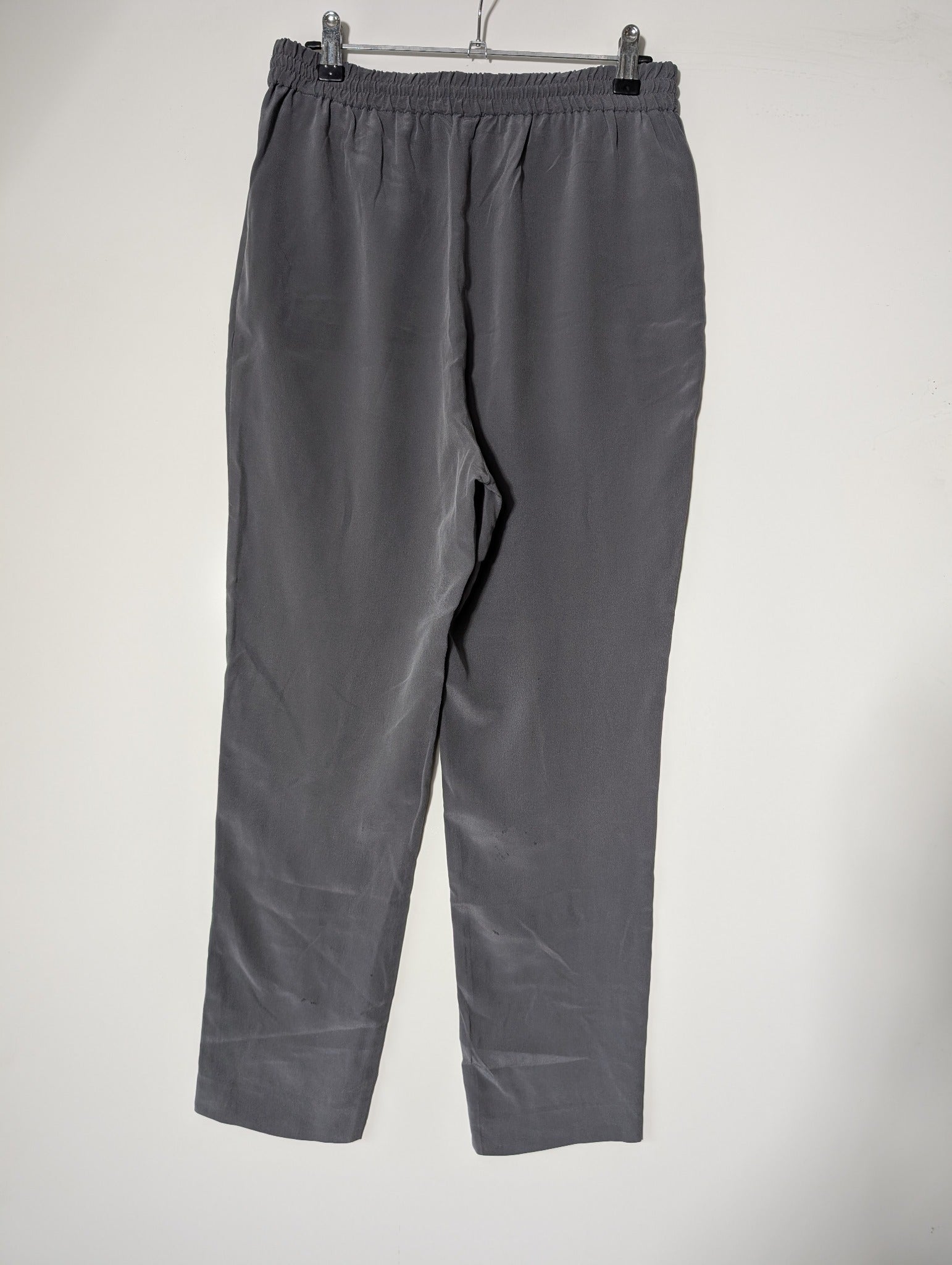 Jac+Jack Silk Trousers Grey Elastic Waist - Image 4