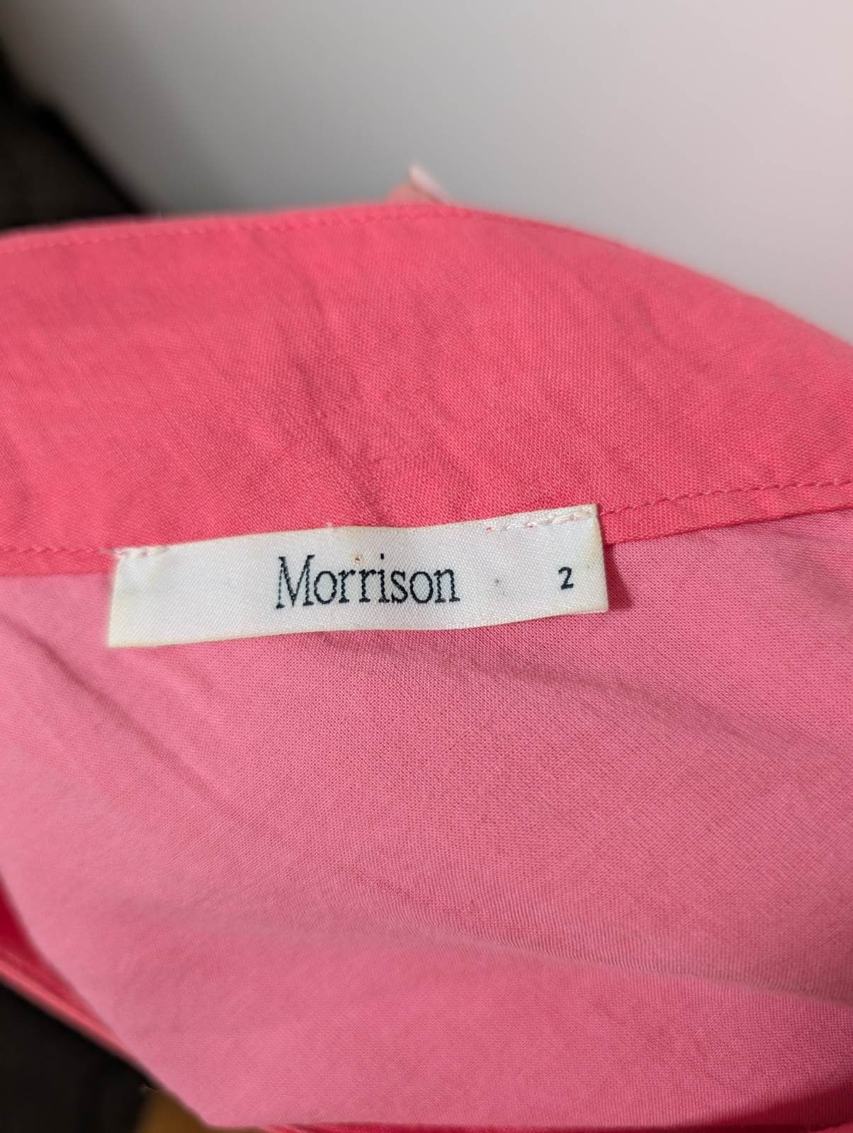 Morrison One-Shoulder Tiered Midi Dress Pink Size 2 - Image 8