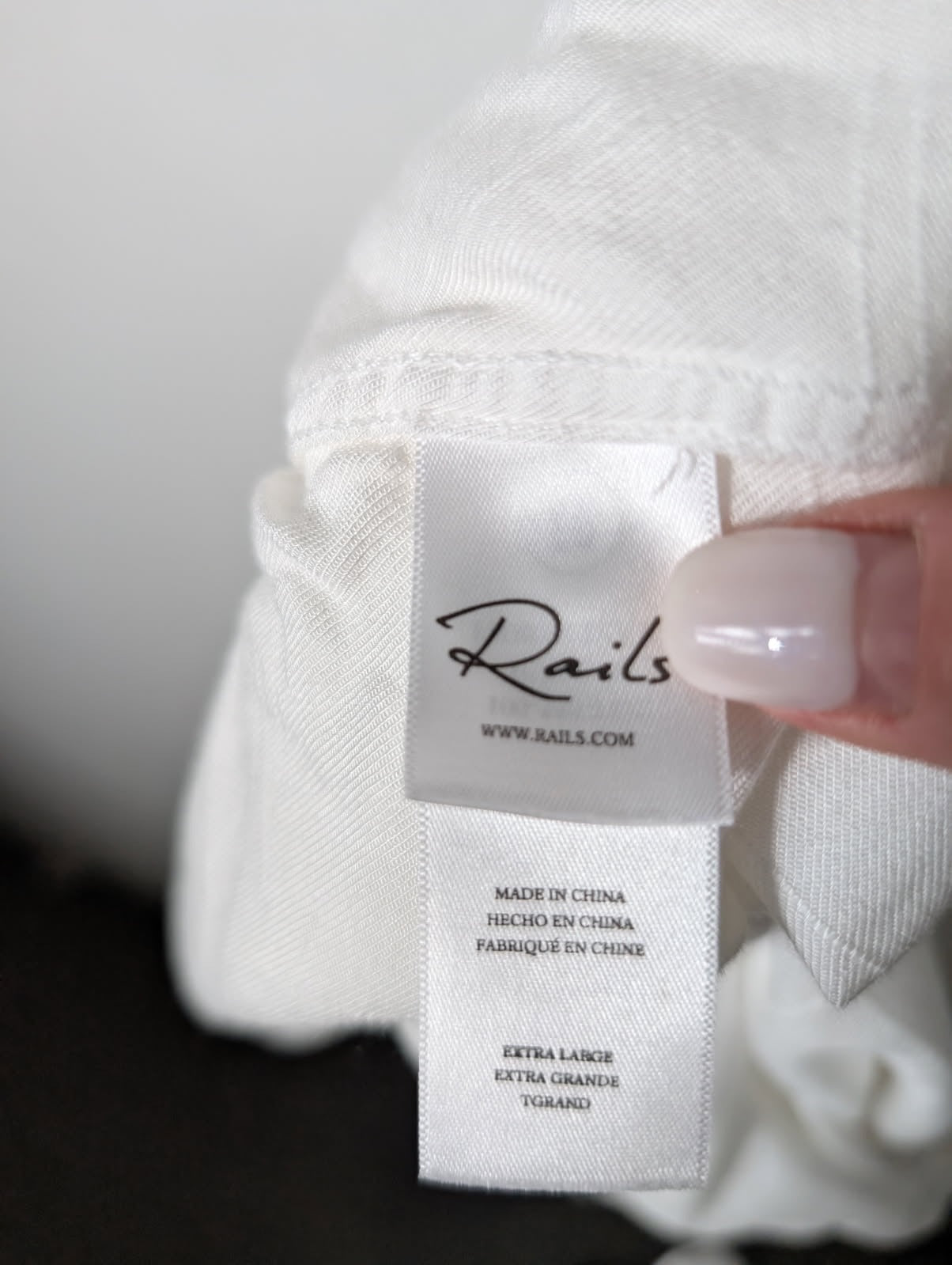 Rails Hunter Button-Down Shirt White XL - Image 4