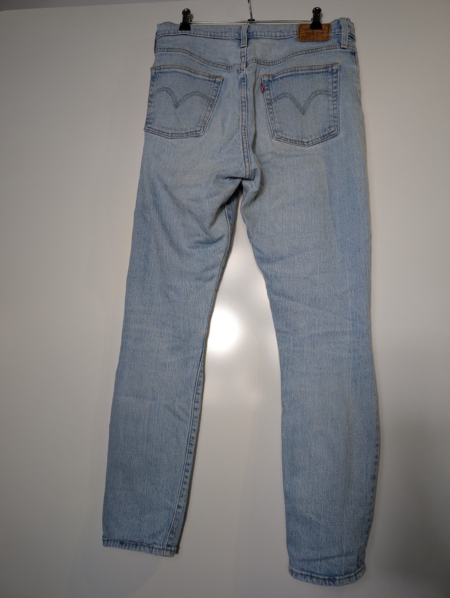 Levi's 501 Original Fit Distressed Light Wash Jeans Size S - Image 3