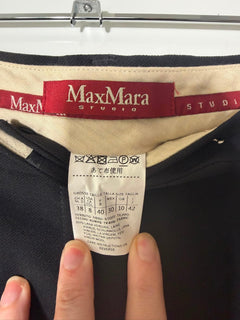 Max Mara Studio Virgin Wool Dress Trousers Black US 8 / UK 10 - Image 3