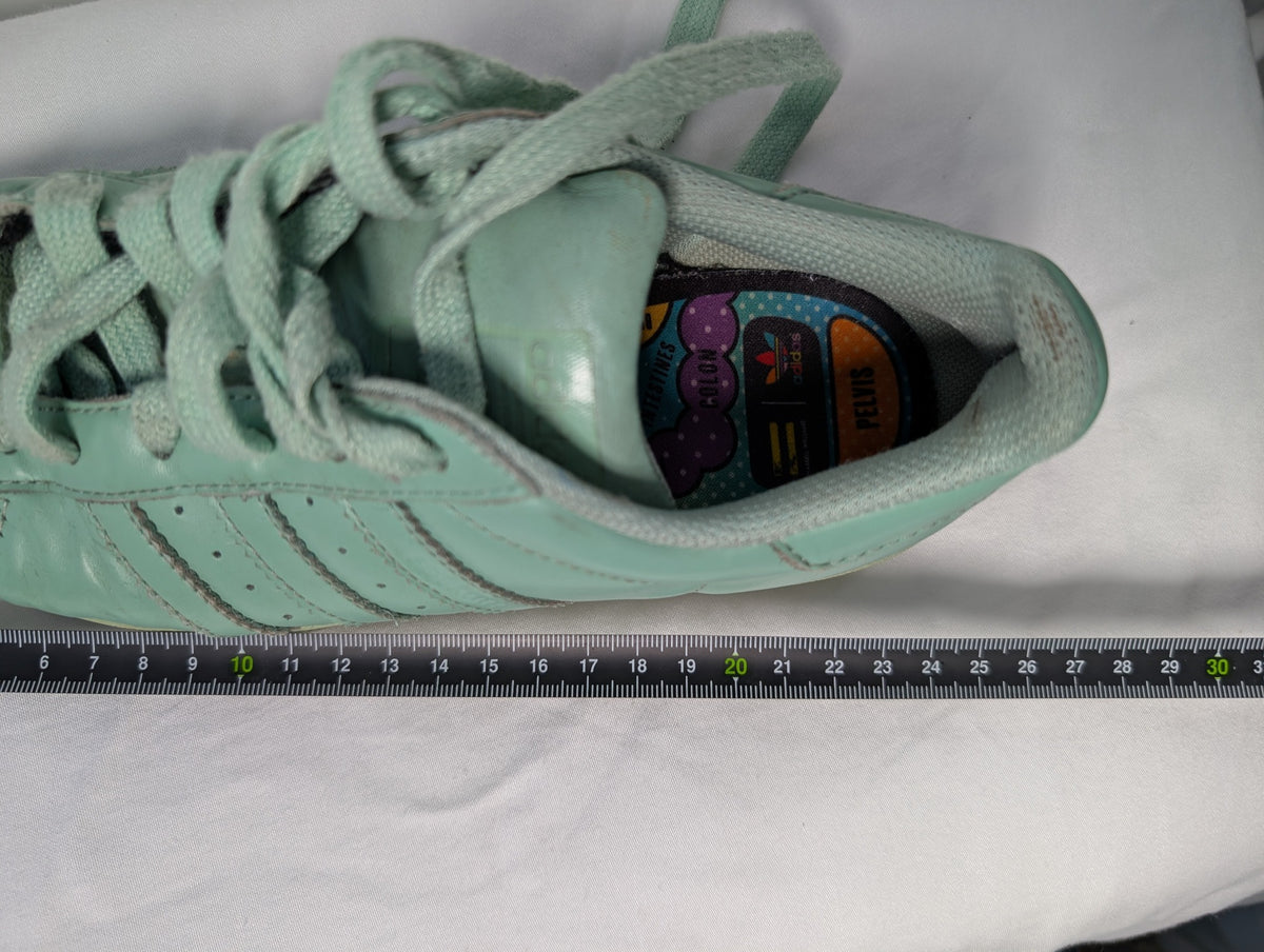 Adidas Superstar Pharrell Williams Mint Green US 4 - Image 9