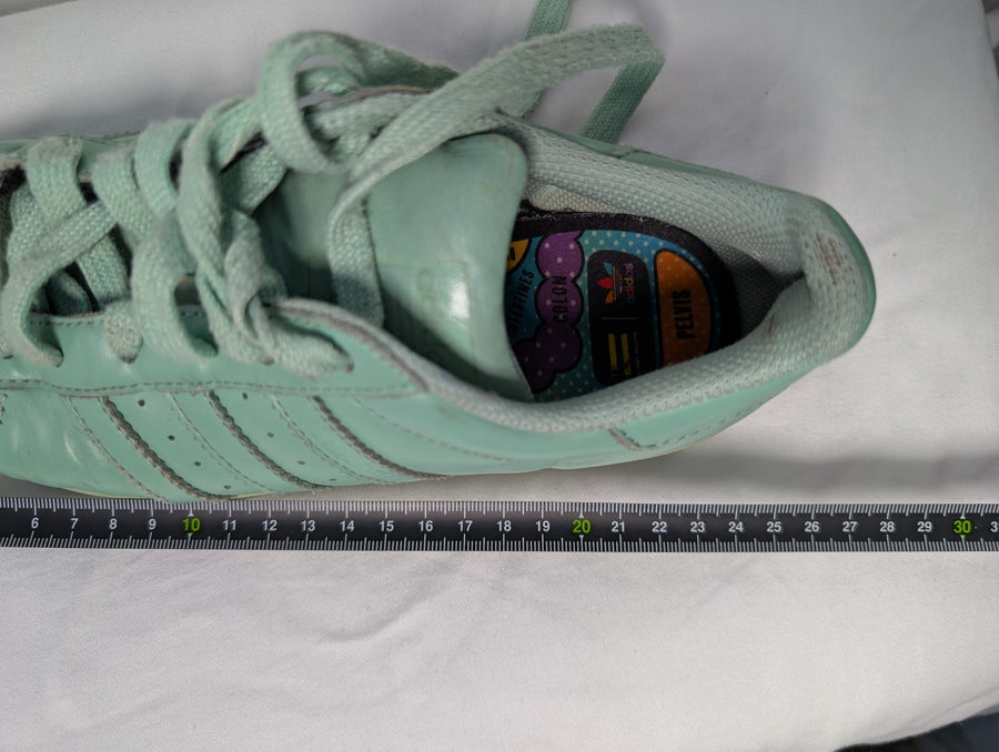 Adidas Superstar Pharrell Williams Mint Green US 4 - Image 9