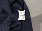 Sovrano Vintage Quarter-Zip Wool Sweater Navy 2XL - Image 3