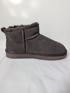 Hush Ankle Boots Grey Suede-Effect Faux Fur Lined - Image 4