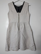 Cue Sleeveless Textured Fit and Flare Dress Grey Women's AU 12 - Image 3