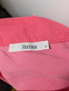 Morrison One-Shoulder Tiered Midi Dress Pink Size 2 - Image 8