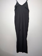 River Island Black Spaghetti Strap V-Neck Jumpsuit Women's Size 10 - Image 5