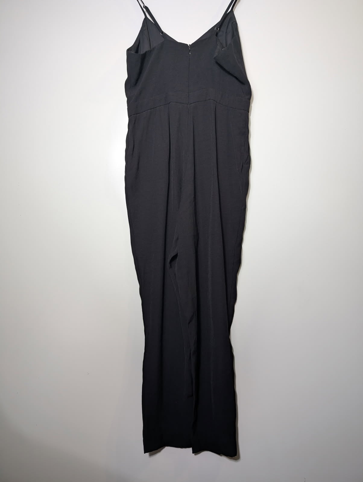 River Island Black Spaghetti Strap V-Neck Jumpsuit Women's Size 10 - Image 5