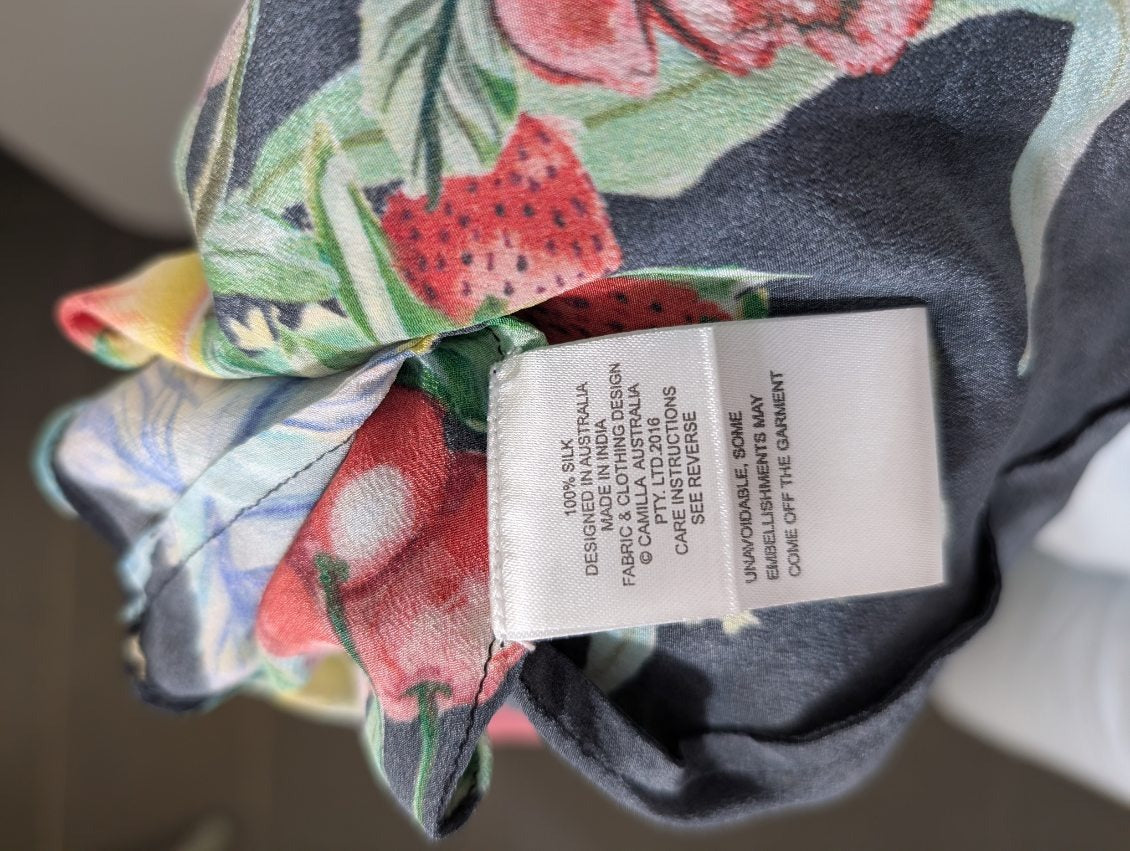 Camilla Australia Lavender Knit & Silk Floral Embellished Tunic - OS - Image 11