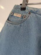 Hot Buttered Vintage Denim Skirt Light Wash Size 8 - Image 3