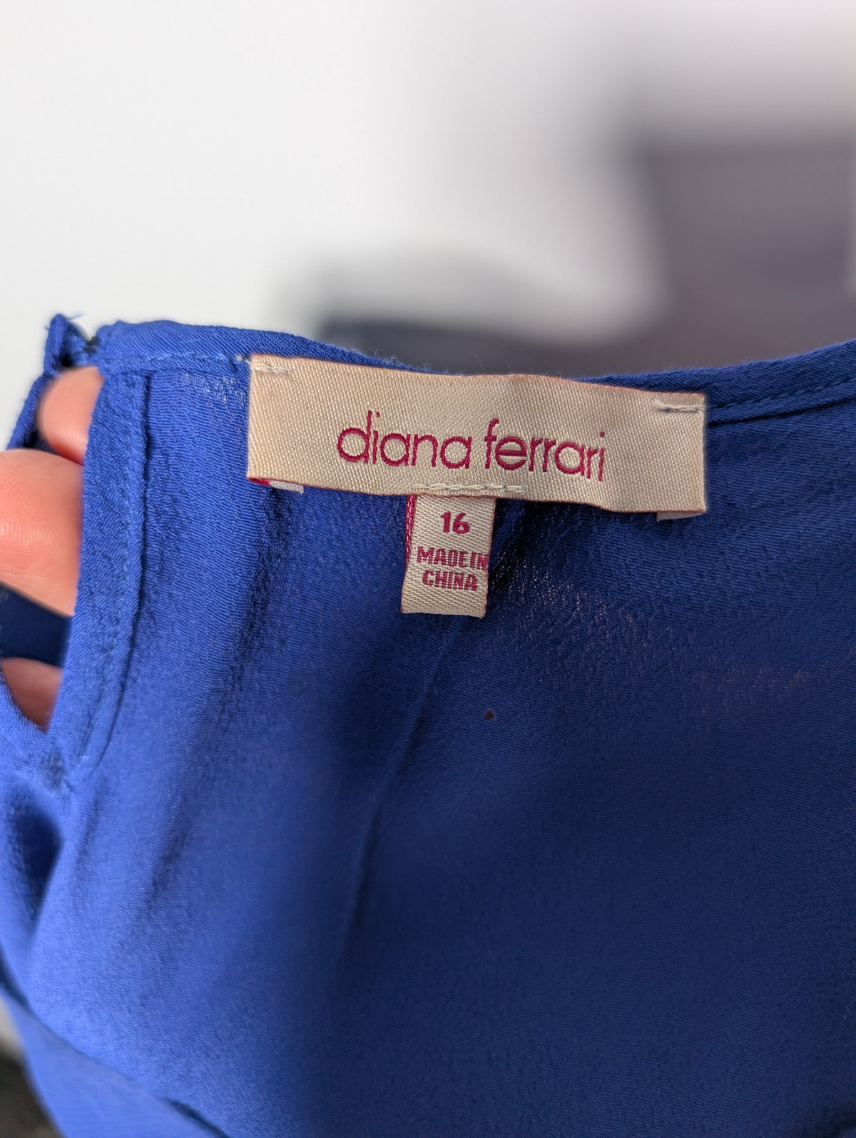 Diana Ferrari Embellished Blouse Royal Blue Women's Size 16 - Image 5