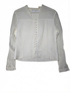 Anne Fontaine Button-Down Blouse White Size 4 - Image 1