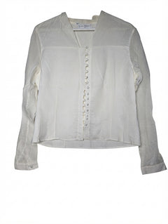 Anne Fontaine Button-Down Blouse White Size 4 - Image 1