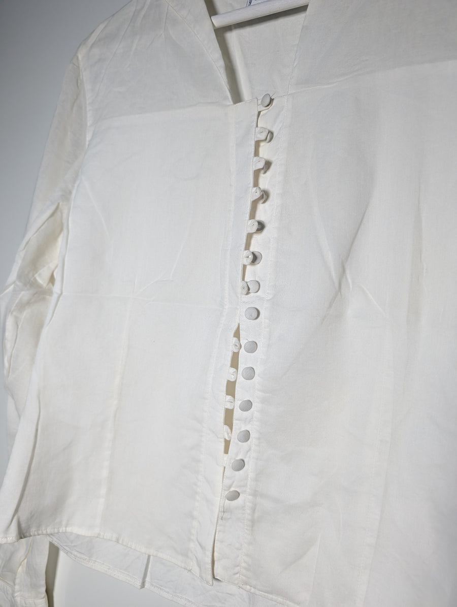 Anne Fontaine Button-Down Blouse White Size 4 - Image 2