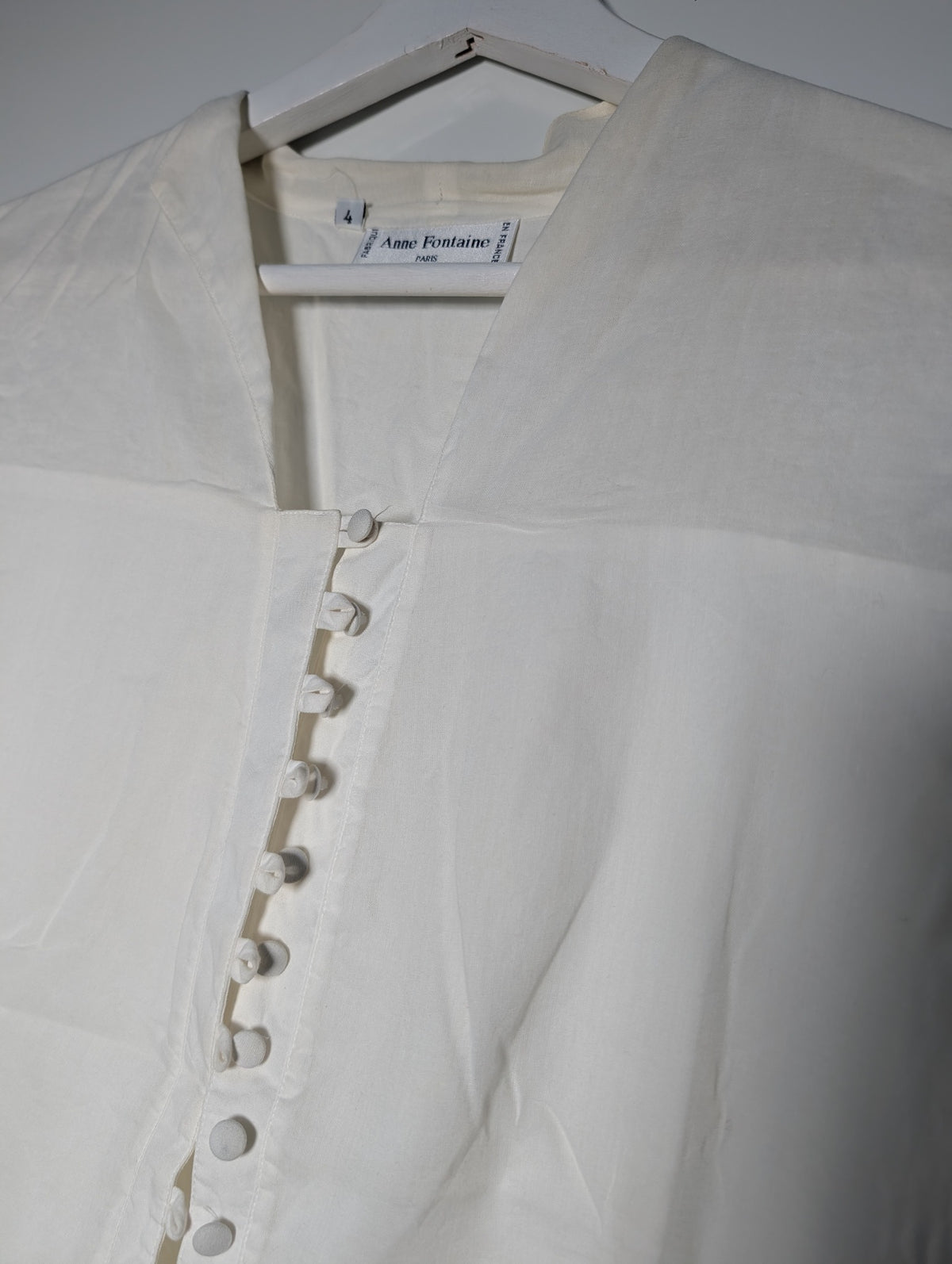 Anne Fontaine Button-Down Blouse White Size 4 - Image 3