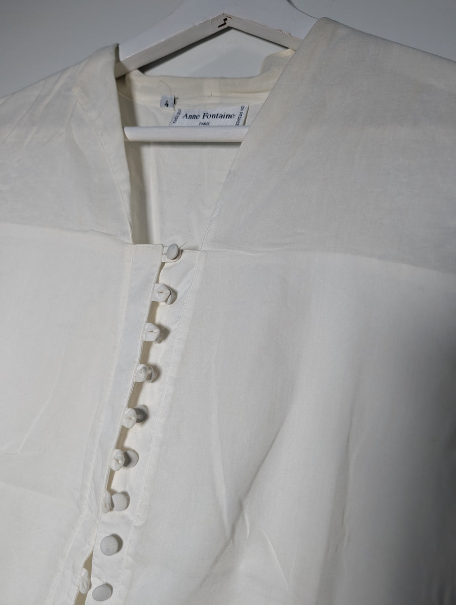 Anne Fontaine Button-Down Blouse White Size 4 - Image 3