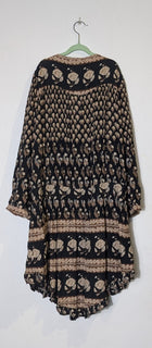 SPELL Floral Print Tunic Dress Black Beige Size L - Image 6