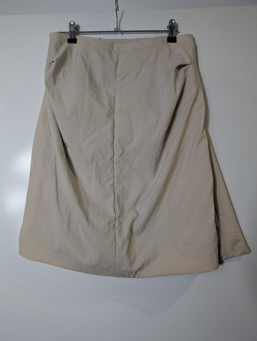 Marni Wrap-Style Mini Skirt Beige IT 40 - Image 3