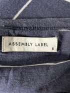 Assembly Label Long Sleeve Striped T-Shirt Dress Navy White Size 6 - Image 7