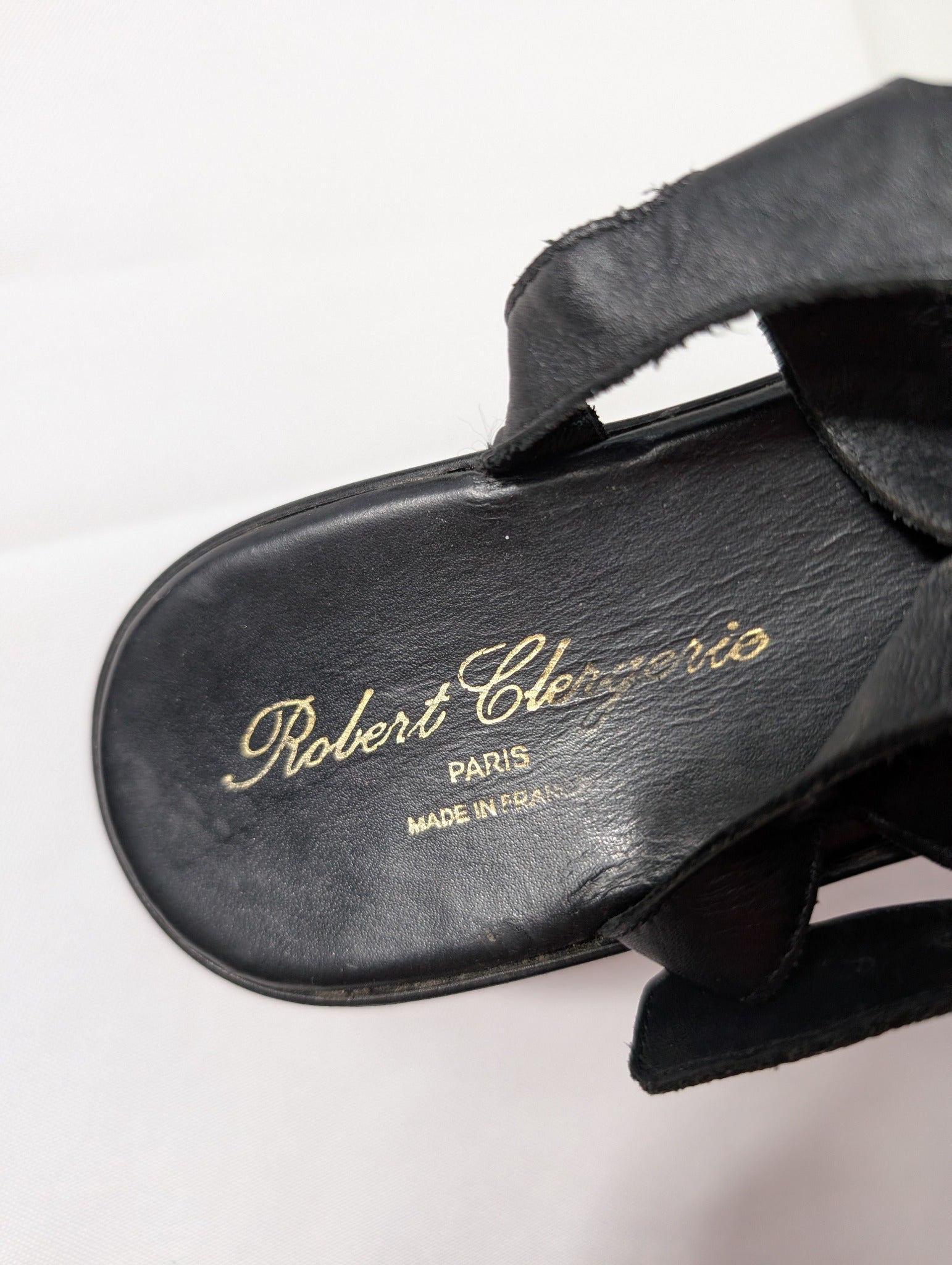 Robert Clergerie Platform Sandals Black Leather EU 38.5 - Image 6