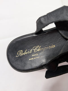 Robert Clergerie Platform Sandals Black Leather EU 38.5 - Image 6
