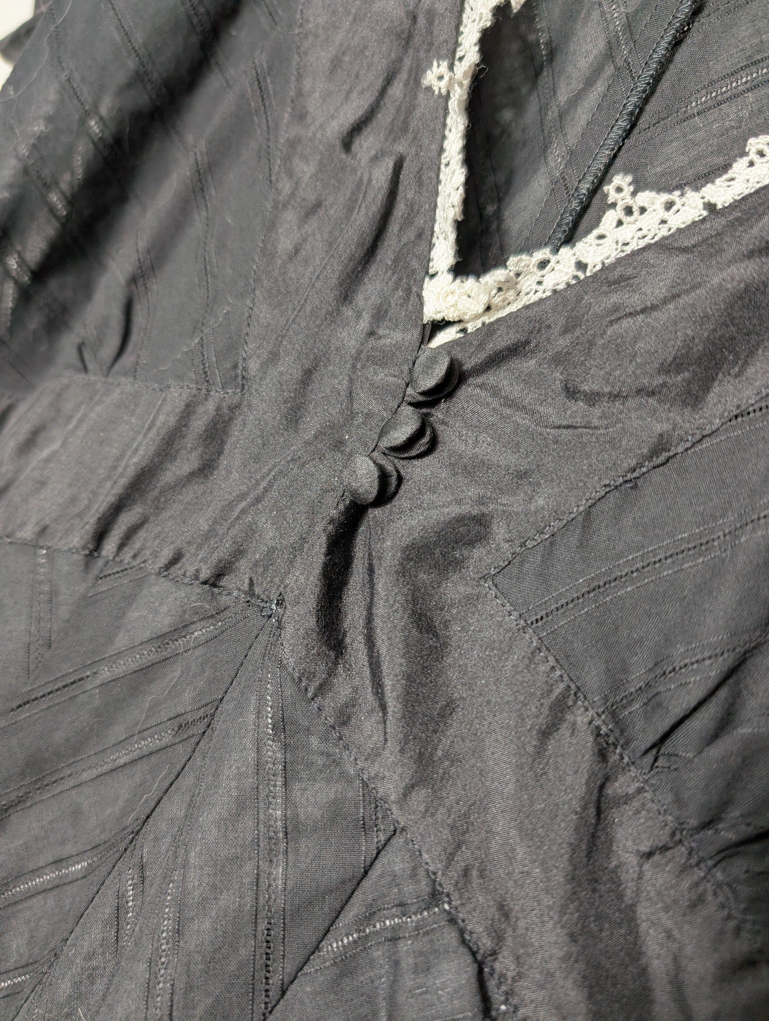 Blumarine Black Dress with Lace Trim and Petticoat Hem IT 42 - Image 2