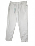 River Island High Waisted Mom Jeans White UK 14R - Image 1