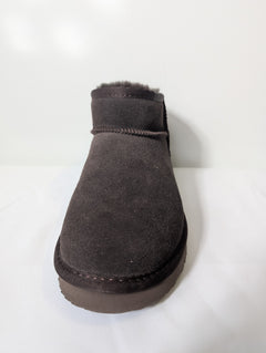 Hush Ankle Boots Grey Suede-Effect Faux Fur Lined - Image 5