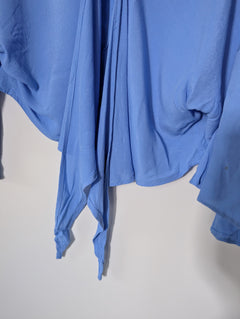 Sheike Bell Sleeve Tie Front Bolero Shrug Blue Size 8 - Image 3
