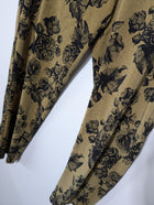 Notes du Nord Floral Cutout Midi Dress Olive Green Size 36 - Image 4