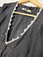 Blumarine Black Dress with Lace Trim and Petticoat Hem IT 42 - Image 3