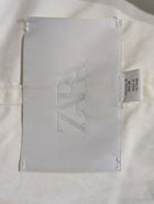 Zara Women's Drawstring Long Coat - Cream Size M - Image 4