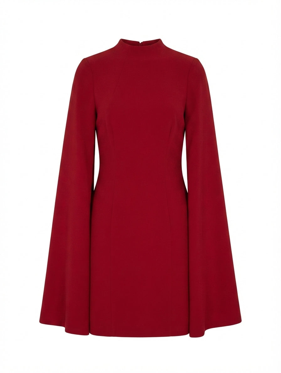 Mossman The Sense of Mystery Dress Red Cape Sleeve Mini AU 8 - Image 1
