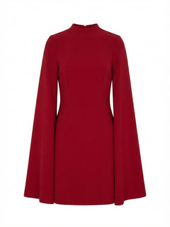 Mossman The Sense of Mystery Dress Red Cape Sleeve Mini AU 8 - Image 1