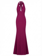 Nookie Glitter Halter Neck Maxi Dress Magenta Size S - Image 1