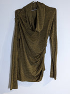 T by Alexander Wang Lightweight Hoodie - Olive Green Heathered Size Medium - Image 3