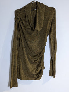 T by Alexander Wang Lightweight Hoodie - Olive Green Heathered Size Medium - Image 3