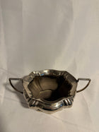 Vintage Silver-Plated Sugar Bowl Two-Handled Scalloped Edge - Image 3