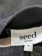 Seed Heritage V-Neck Cardigan - Black and Tan Striped Women's Size M - Image 3