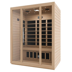 Dynamic Saunas Barcelona 3-Person Far Infrared Sauna Natural Wood - Image 3
