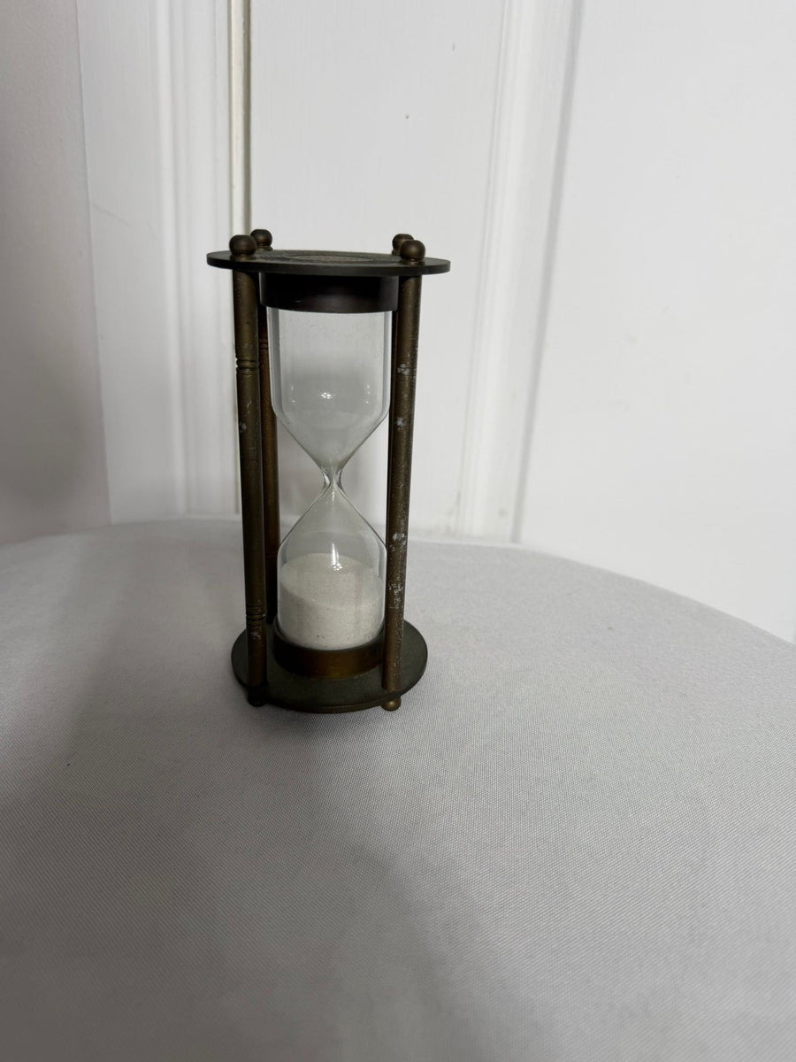 Epstein London Decorative Sand Timer Hourglass Bronze Tone Metal - Image 3