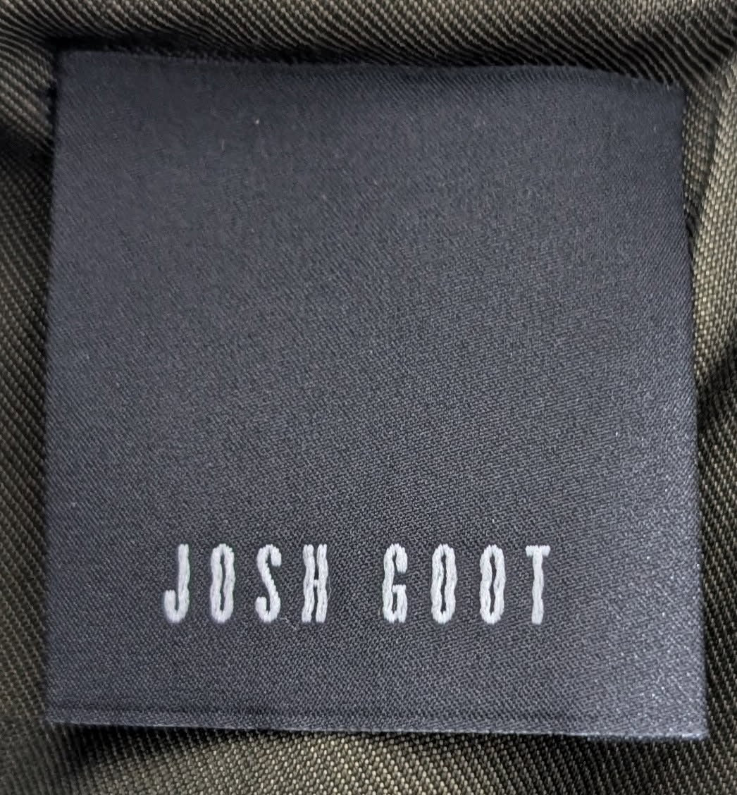 Josh Goot Olive Green Long Blazer Coat - Contrast Lapel - Image 3