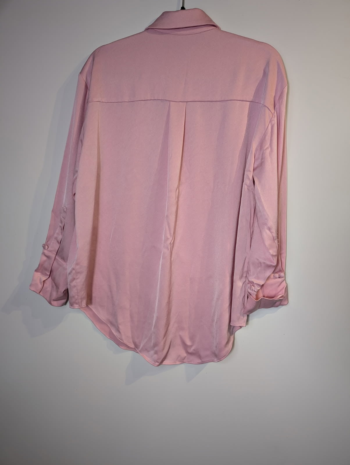 Aje Satin Button-Down Shirt Pink Size 6 - Image 3