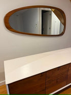 West Elm Mid-Century Modern Organic Teak Wall Mirror - Image 3