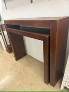 Solid Wood Nesting Console Tables Set of 2 Dark Brown - Image 3