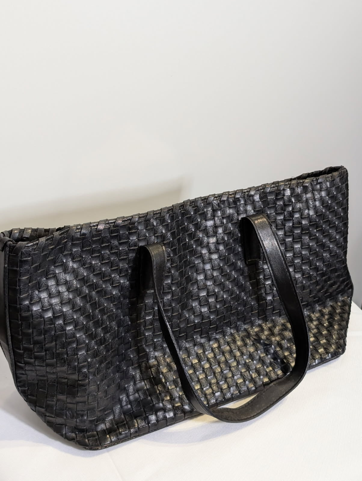 Mi Sa Ko Woven Tote Bag Black - Image 3